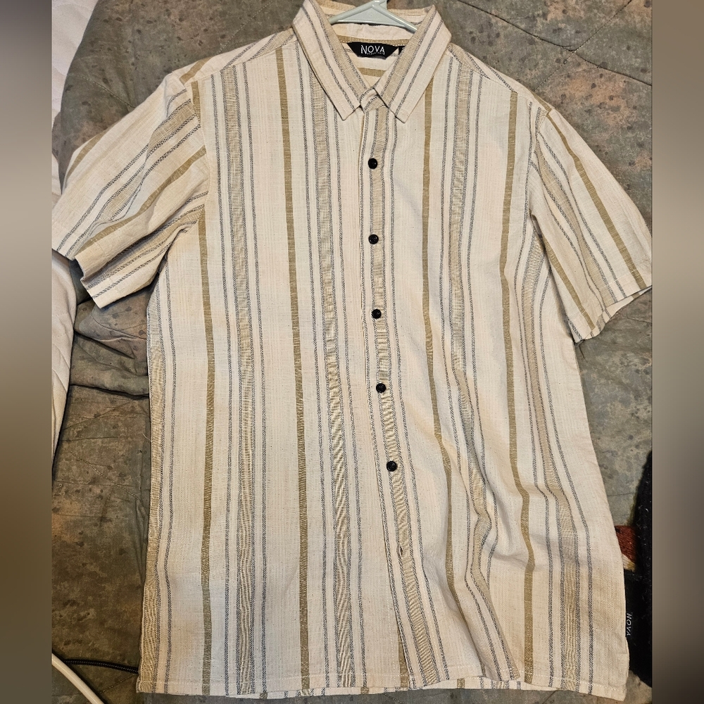 Mens Short Sleeve Button Down Shirt
